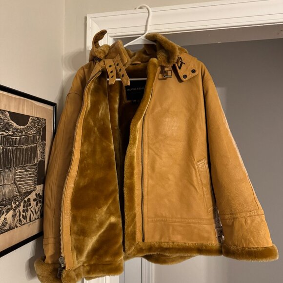 Vintage Tanners Avenue Leather Coat with Fur Lining - Picture 8 of 8